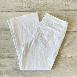 Soft Surroundings White Jeans Wide Leg Flair PXL